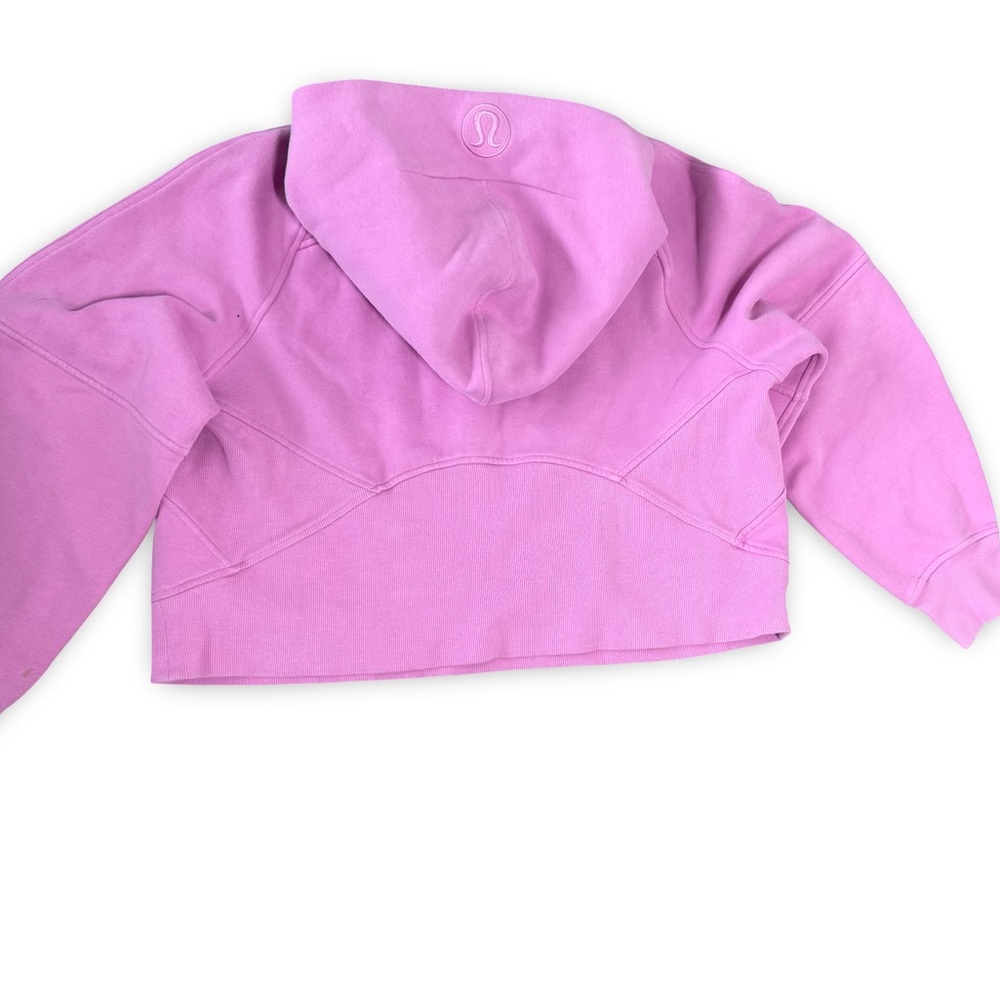 lululemon Cropped Pink 3/4 Zip Hoodie Woman’s SZ M/L workout athletic - Picture 3 of 15